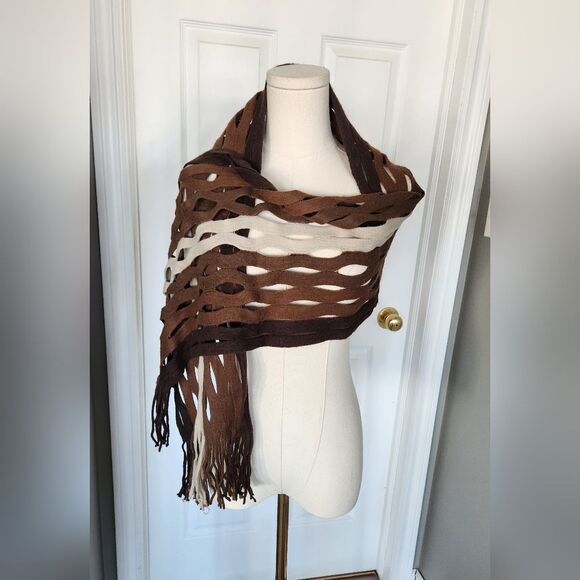 2/$15 - Brown scarf with cutout detail - Picture 3 of 3